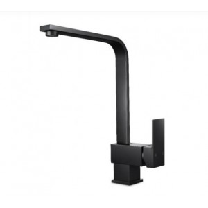 Aqua Matte Black Square Kitchen Sink Mixer